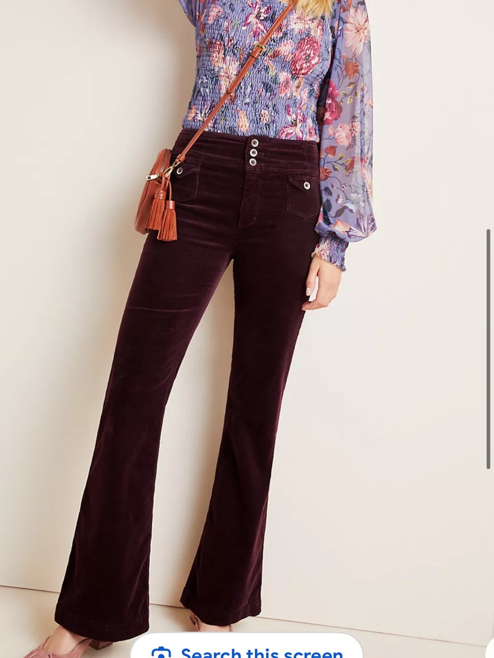 Pilcro and the Letterpress by Anthropolgie High-Rise Flare Pants in Plum